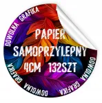 &Uuml;mmargused iseved kleepsud logoga, 4 cm, 132 tk