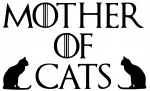 Taustata auto kleebis MOTHER OF CATS, 17,8 x 29 cm