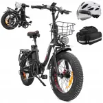 Kokkupandav elektriline jalgratas DRVETION CT20, 1000W, 45 km/h, 20Ah, 20", kiiver ja kott