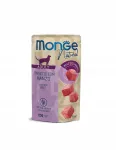 MONGE NATURAL m&auml;rgtoit kassidele tonni ja veiselihaga želatiiniga, 80 g