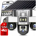 V&auml;lise p&auml;ikeseenergia kaamera 4K, 3 p&ouml;&ouml;ratavat objektiivi, 15MP, 4G juhtmevaba