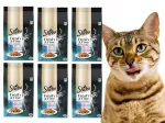 Sheba niiske kassitoit kalamaitseliste želeekubudega, 36 x 50 g