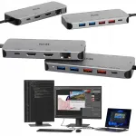 S&uuml;learvuti dokiplaat HIRO USB-C laadimisfunktsiooniga