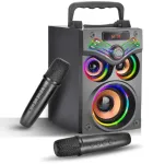 Juhtmevaba k&otilde;lar SUPNIA H77 LED-valgustuse, karaoke, 2 mikrofoniga, Bluetooth