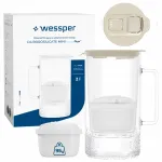 Klaasist filterkann Wessper D4 BOROSILICATE MINI FF 2 l 2 filtriga