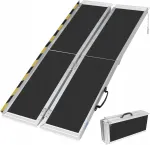 Kokkupandav alumiiniumist ratastooli ramp, 152&times;74 cm, 300 kg