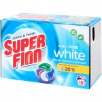 SUPER FINN WHITE pesukapslid valgele tekstiilile, 18 tk