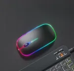 Juhtmevaba hiir, must, RGB, Bluetooth, 2.4 GHz, 1600 DPI