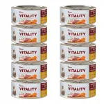 Kassikonservid Akinu VITALITY kanaliha ja krevettidega, 10 x 70 g