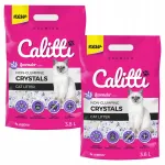 Kassi liiv CALITTI Crystals lavendlil&otilde;hnaga, silikageel, 2 x 3,8 l