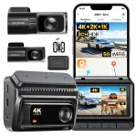 DDPAI Z60T 4K HDR auto kaamera ees-, taga- ja sisekaameraga ning 4G mooduliga