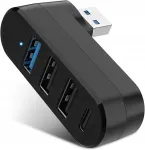 USB jagaja 4-&uuml;hes, 180&deg; p&ouml;&ouml;ratav, USB A ja USB C-ga