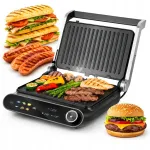 Elektriline grill-r&ouml;ster paninisaiadele, kokkupandav, ajastiga, 2200 W