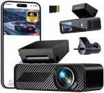 PELSEE P1 Duo 4K salvestusseade GPS, WiFi, 64GB SD kaardi ja 24h parkimisvalvega, esi- ja tagakaameraga
