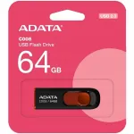 ADATA DashDrive Classic C008 64GB USB 2.0 must/punane USB m&auml;lupulk