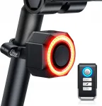 Jalgratta juhtmevaba signalisatsioon kaugjuhtimispuldiga, 110 dB, tagumine LED-tuli