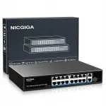 NICGIGA v&otilde;rgul&uuml;liti, 16 PoE porti, VLAN režiim