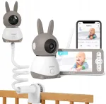 2K 3MPx WiFi video beebimonitor, 5" LCD ja p&ouml;&ouml;rleva hoidikuga