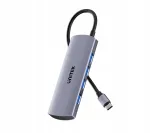 USB jagaja Unitek H1112EGY01, 4&times; USB-A, USB-C, 10 Gbps, hall