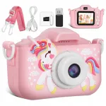 Laste topeltdigikaamera selfiefunktsiooniga Unicorn, Full HD, 64GB kaart