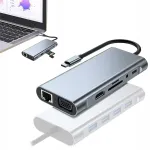 USB-C adapter 11in1, 4K HDMI, VGA, USB 3.0, hall