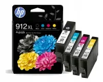 HP 912XL tindikassettide komplekt BK+CMY, OFFICEJET 8010, 8020, 8025