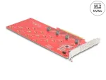 Delock 90617 PCIe x16 kaart, 4x NVMe M.2 Key M, 110 mm, bifurkatsiooniga