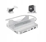 Vertikaalne doki alus Mac Mini M1/M2, 8-&uuml;hes, SSD M.2 NVMe, USB 10 Gb/s, SD/TF kaardilugetaja