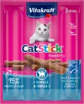 VITAKRAFT Stick mini kassilemmikud lestaga ja omega 3-6-ga, 3 x 6 g