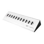 USB jagaja LogiLink UA0226, 10x USB 2.0, aktiivne, 17,5 W, alumiinium, LED-indikaatoritega, &uuml;hilduv Windowsi ja Maciga