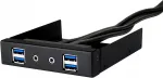 Eesmine 3,5" SilverStone SST-FP32B-E paneel, 4x USB 3.0, HD heli pistik