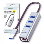 USB v&otilde;rgukaart 3 RJ45 Gigabit LAN (1000 Mbps) 3.0 versiooniga