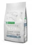 Koeratoit Natures Protection Superior White Small Fish, valgete karvadega t&auml;iskasvanutele, 4 kg