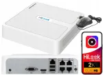 HiLook by Hikvision NVR-4CH-H/4P 4x PoE 6Mpx IP salvesti