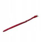 Nahast kaelarihm punaste silmadega, 31 x 1,2 cm, COMFY 202808