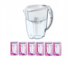 Aquaphor Prestige veefiltri kann 2.8 l 6 A5 Mg kassettidega valge