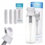 Aqualogis Aqua&Go 750 ml valge joogipudel 3 filtriga