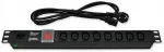 19" toiteplokk 1U, 8x IEC C13, l&uuml;litiga, PD.8C13.C14