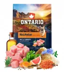 Kuivtoit v&auml;ikestele ja keskmise suurusega t&auml;iskasvanud koertele ONTARIO kalkuniliha ja kaalukontrolliga, 2,25 kg
