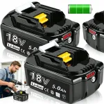 Akutoide Makita t&ouml;&ouml;riistale 5Ah 18V BL1860B BL1850 BL1855 LED-indikaatoritega