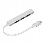 USB jagaja 4-in-1 Type-C &rarr; USB 2.0/3.0, kompaktne, h&otilde;bedane, JA