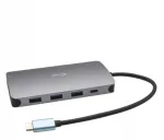 i-tec USB-C metallist reisidokk HDMI, VGA, LAN, SD lugeja, PD 100W