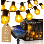20 LED soojalt valge p&auml;ikesepatareidega hammerdatud kett-girliand