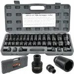 Kuuskantluukide l&ouml;&ouml;gv&otilde;tme otsikute komplekt 1/2" CR-V, 35 tk, 38 mm, 78 mm, karbis
