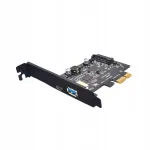 PCIe kuni USB 3.1 Gen2 10 Gbps laienduskaart USB-A ja USB-C-ga