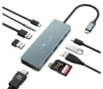 USB-C 10-in-1 multifunktsionaalne HUB HDMI, SD ja TF pesadega