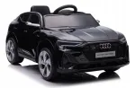 Laste elektriauto AUDI E-TRON, nahast iste, S-Line, 4x4, pehmed EVA rattad