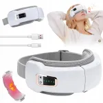 Silmade ja n&auml;o massaažiseade soojendusega, 5 Bluetooth massažirežiimi, valge