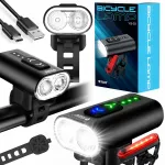 Jalgratta LED tulede komplekt ACU USB, eesmine ja tagumine, 13 režiimi