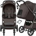 Vanker CARRELLO Bravo Lite Deluxe, pruun, suured rattad, amortisaatorid, LED-kate